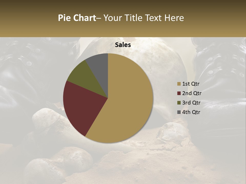 Wave Portrait Caucasian PowerPoint Template