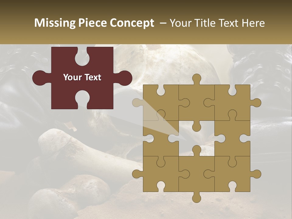 Wave Portrait Caucasian PowerPoint Template