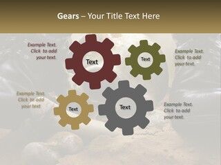 Wave Portrait Caucasian PowerPoint Template