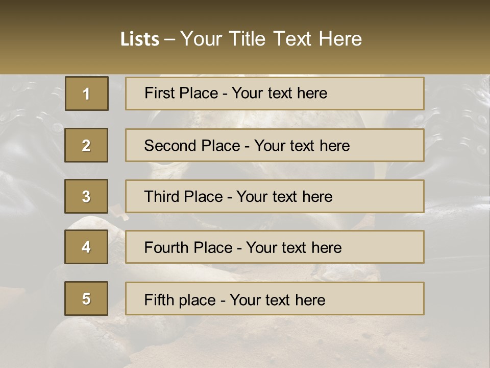 Wave Portrait Caucasian PowerPoint Template