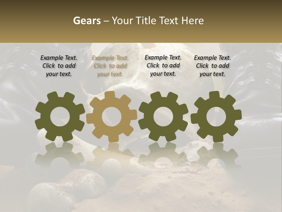 Wave Portrait Caucasian PowerPoint Template