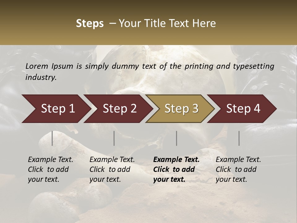 Wave Portrait Caucasian PowerPoint Template