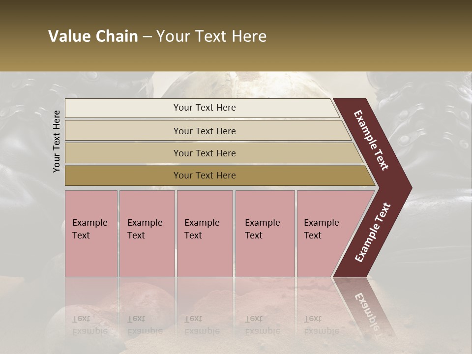 Wave Portrait Caucasian PowerPoint Template