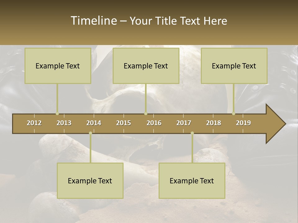 Wave Portrait Caucasian PowerPoint Template