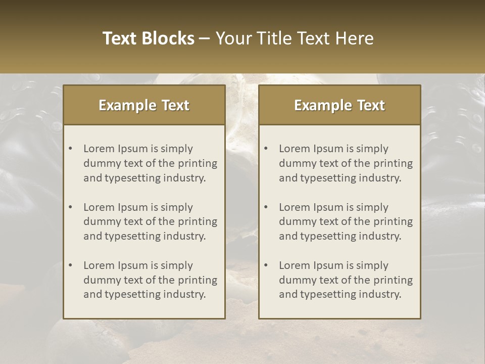 Wave Portrait Caucasian PowerPoint Template