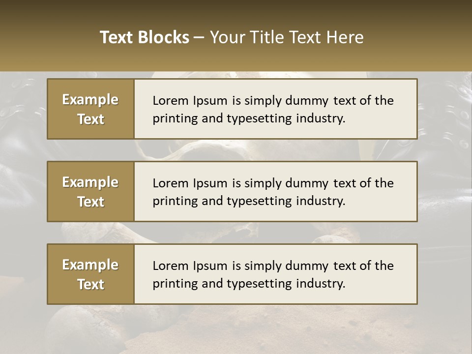 Wave Portrait Caucasian PowerPoint Template