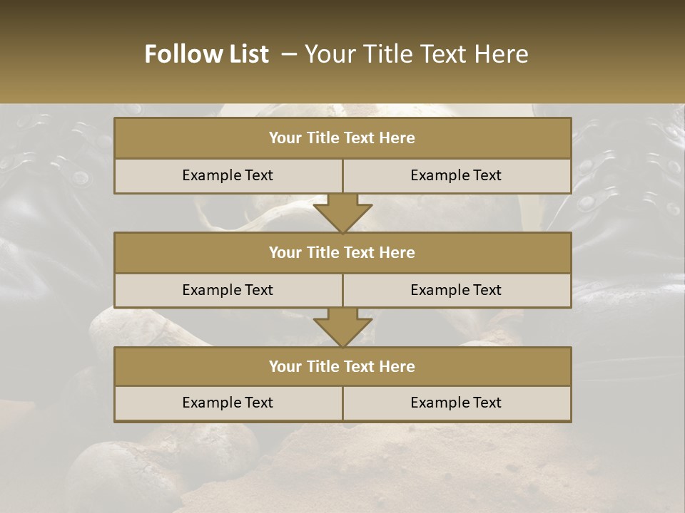 Wave Portrait Caucasian PowerPoint Template