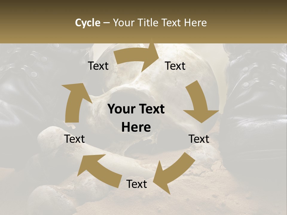 Wave Portrait Caucasian PowerPoint Template