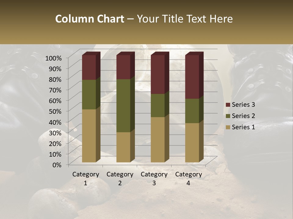 Wave Portrait Caucasian PowerPoint Template