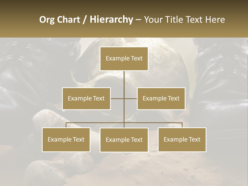 Wave Portrait Caucasian PowerPoint Template