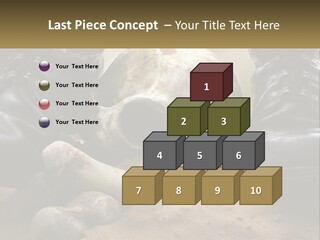 Wave Portrait Caucasian PowerPoint Template