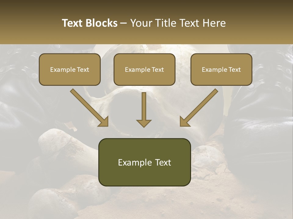 Wave Portrait Caucasian PowerPoint Template