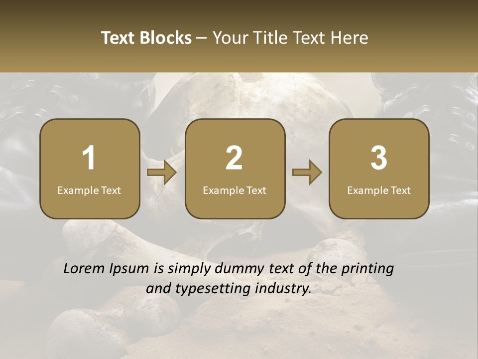 Wave Portrait Caucasian PowerPoint Template