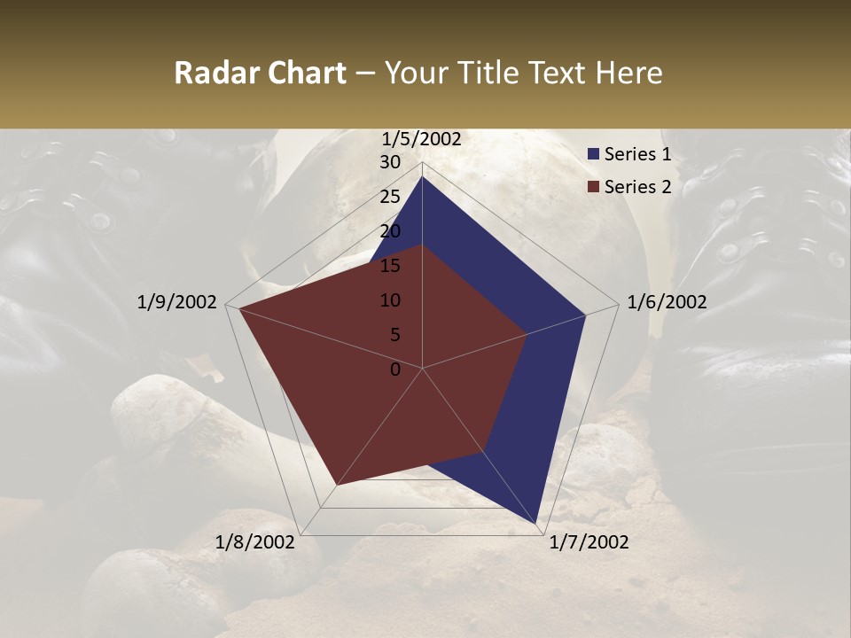 Wave Portrait Caucasian PowerPoint Template