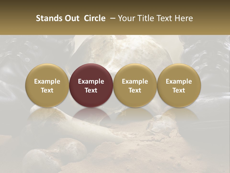 Wave Portrait Caucasian PowerPoint Template