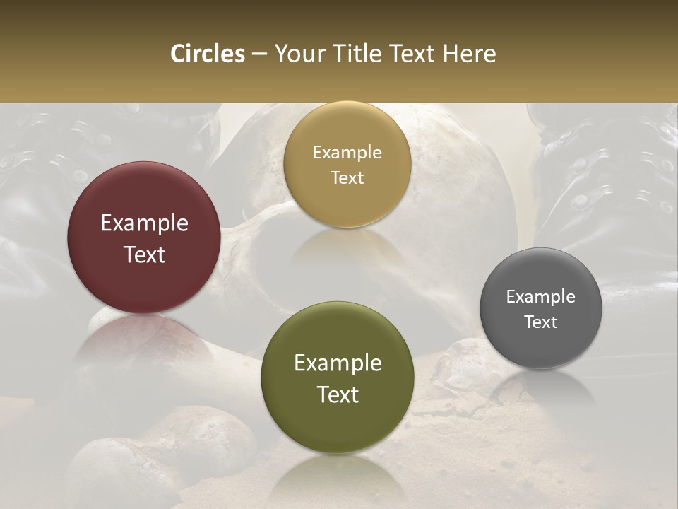 Wave Portrait Caucasian PowerPoint Template