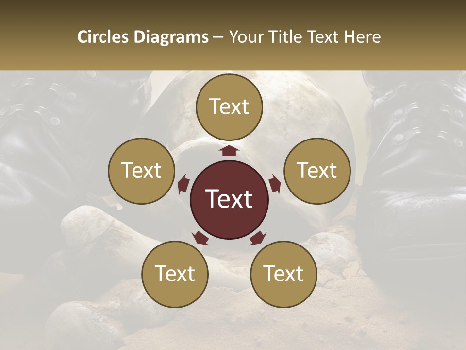 Wave Portrait Caucasian PowerPoint Template