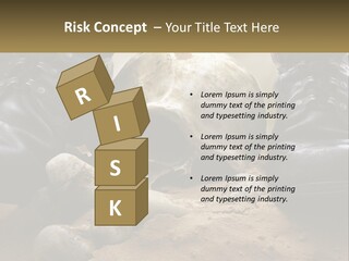 Wave Portrait Caucasian PowerPoint Template