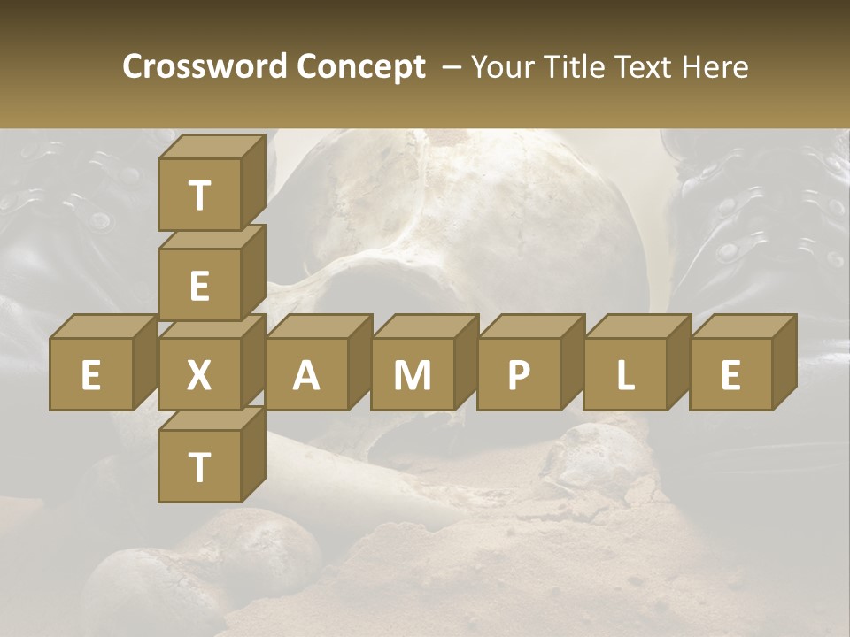 Wave Portrait Caucasian PowerPoint Template