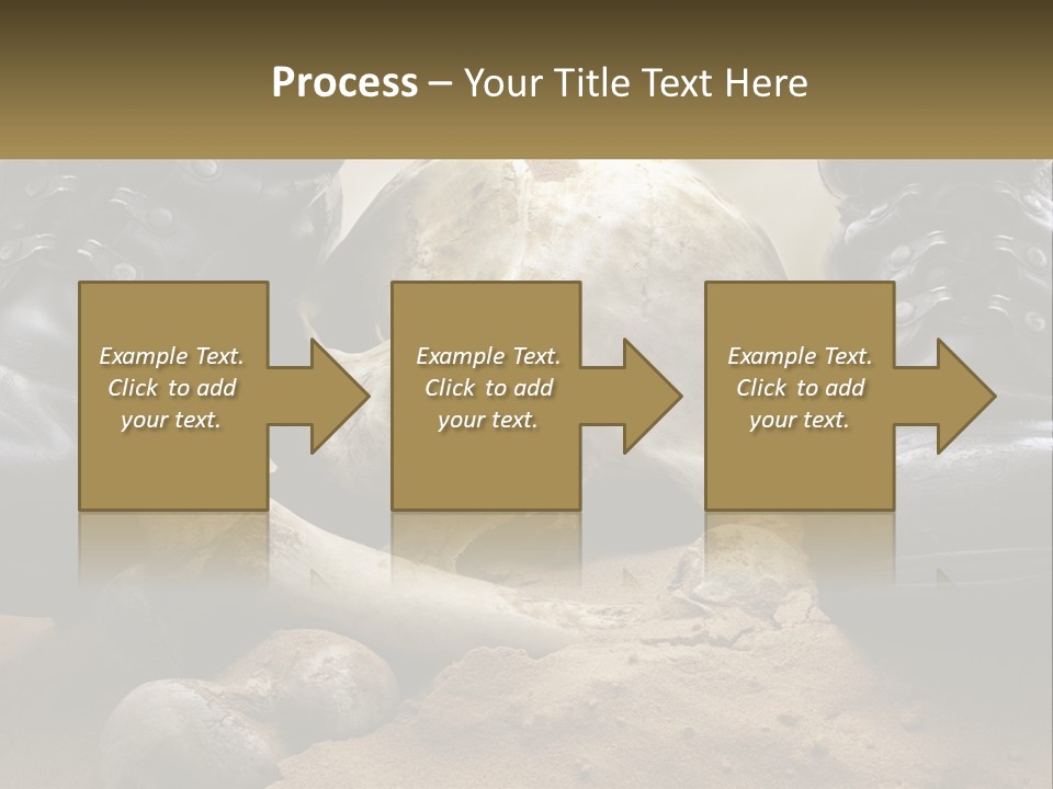 Wave Portrait Caucasian PowerPoint Template