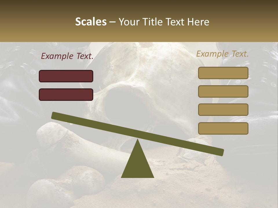 Wave Portrait Caucasian PowerPoint Template