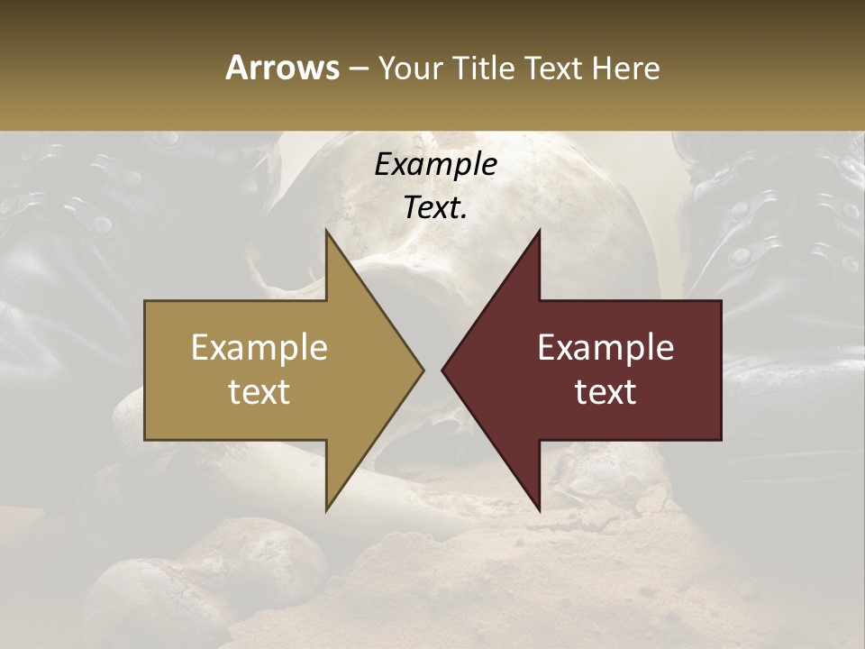 Wave Portrait Caucasian PowerPoint Template