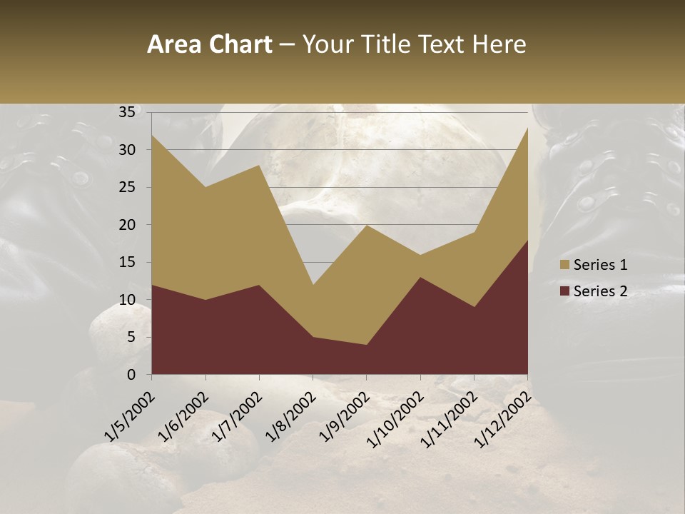 Wave Portrait Caucasian PowerPoint Template