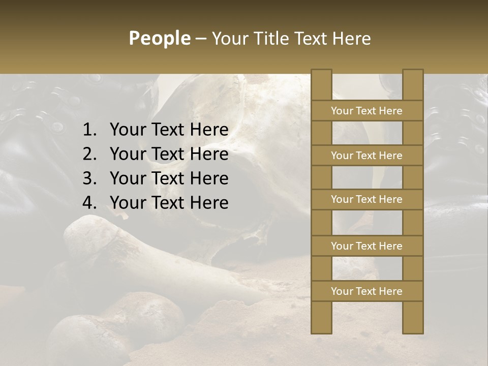 Wave Portrait Caucasian PowerPoint Template