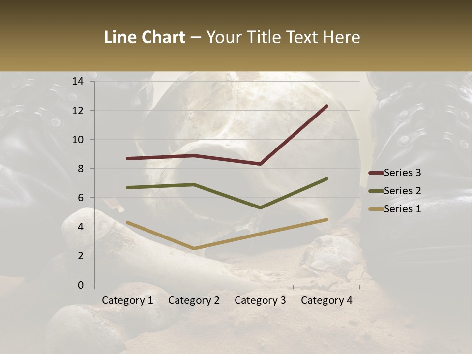 Wave Portrait Caucasian PowerPoint Template