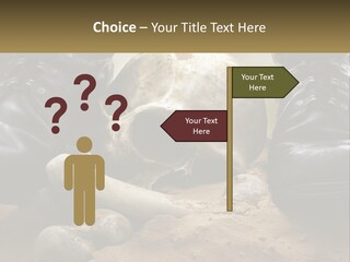 Wave Portrait Caucasian PowerPoint Template