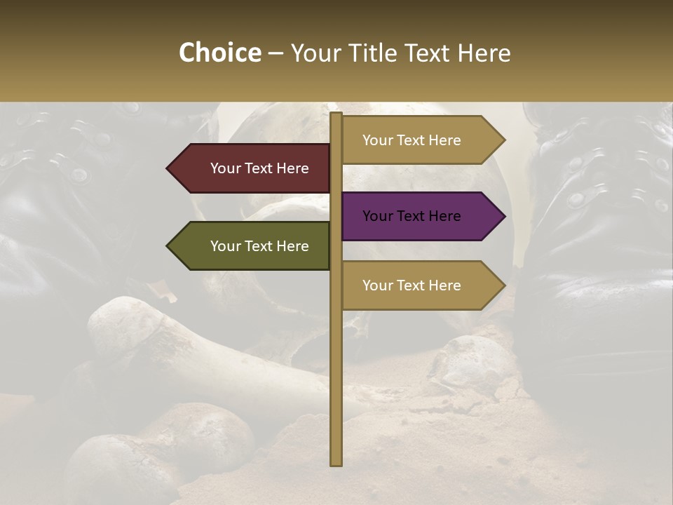 Wave Portrait Caucasian PowerPoint Template