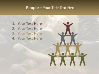 Wave Portrait Caucasian PowerPoint Template