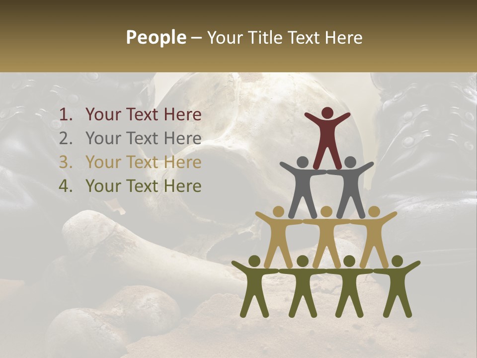 Wave Portrait Caucasian PowerPoint Template