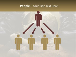 Wave Portrait Caucasian PowerPoint Template