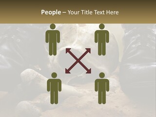 Wave Portrait Caucasian PowerPoint Template