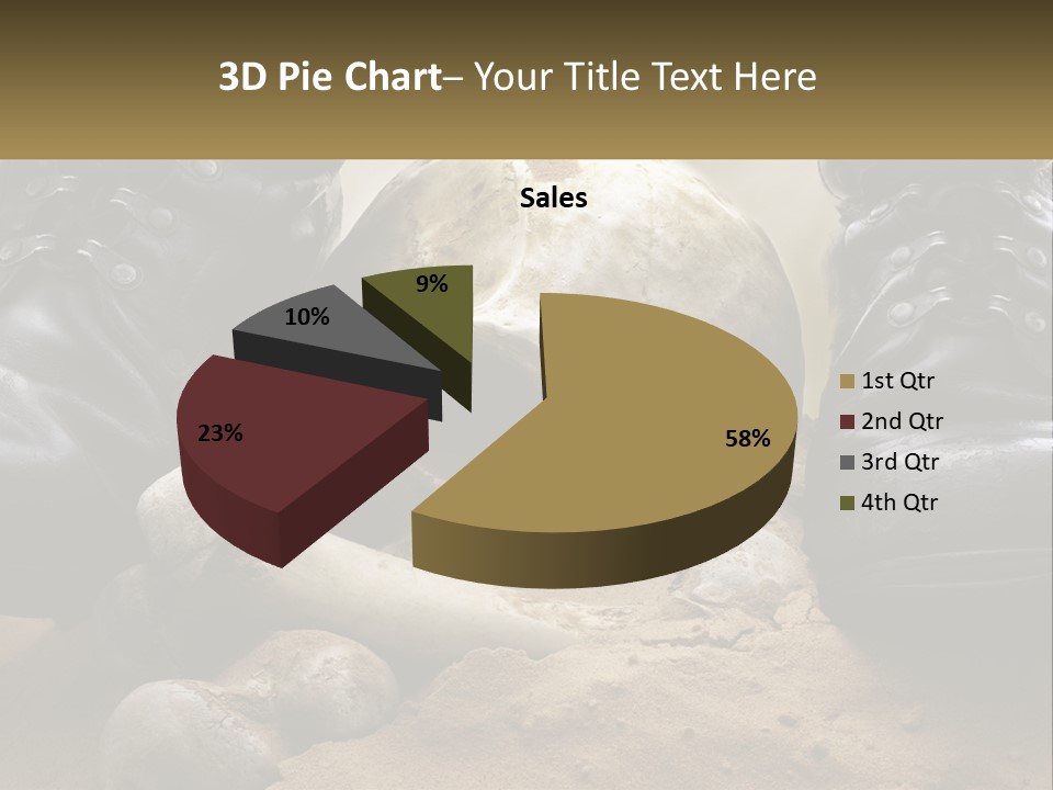 Wave Portrait Caucasian PowerPoint Template