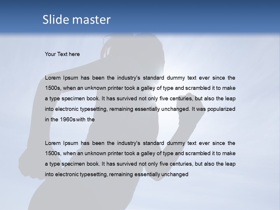 Caucasian Pensioner Old PowerPoint Template