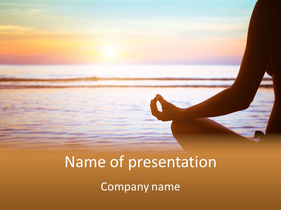 Water Portrait Peaceful PowerPoint Template