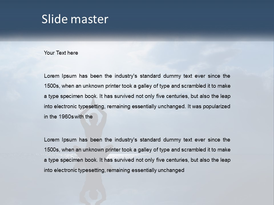 Water Caucasian Sad PowerPoint Template