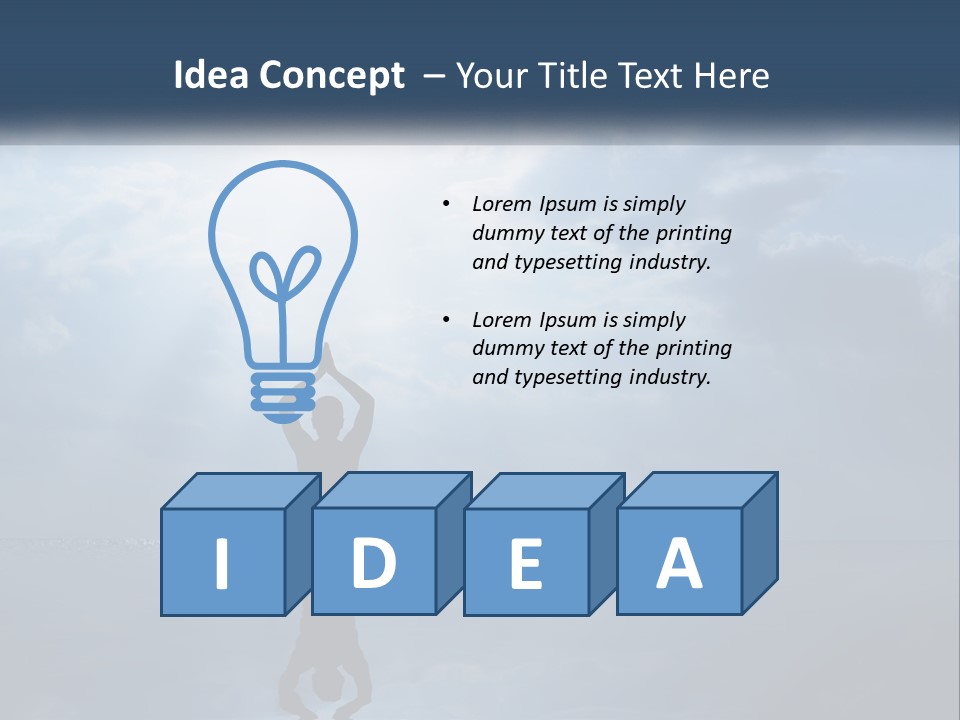 Water Caucasian Sad PowerPoint Template