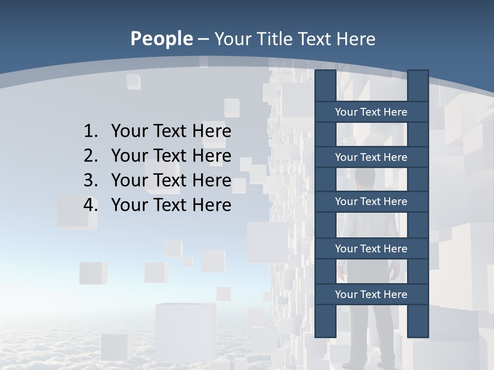 Standing Mother Retired PowerPoint Template