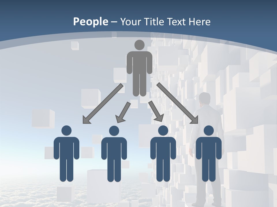 Standing Mother Retired PowerPoint Template