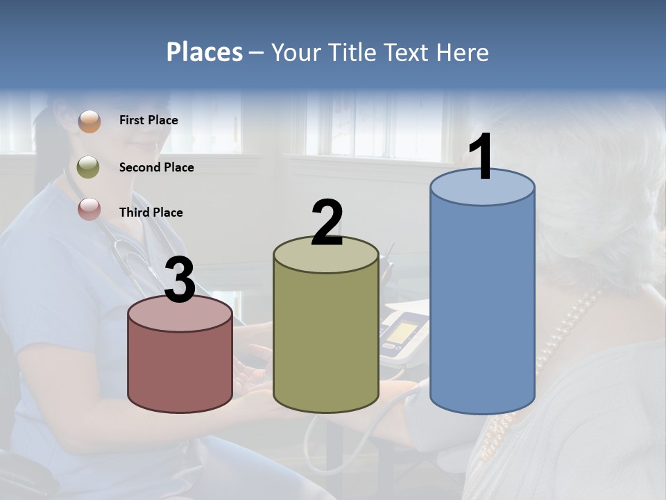 Single Woman Elderly PowerPoint Template