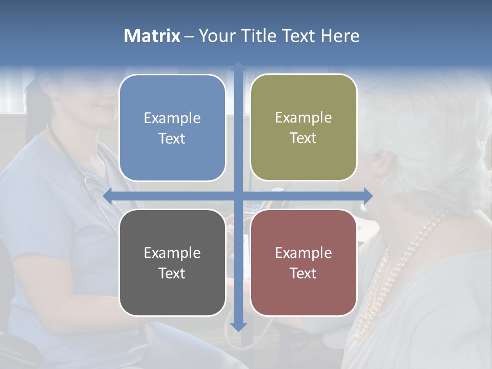 Single Woman Elderly PowerPoint Template