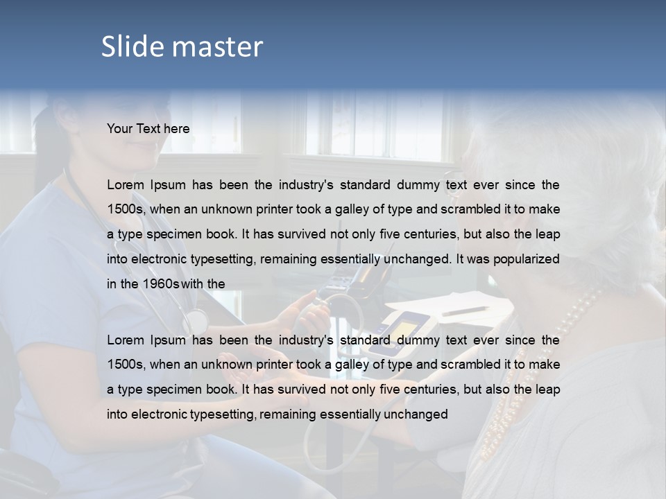 Single Woman Elderly PowerPoint Template