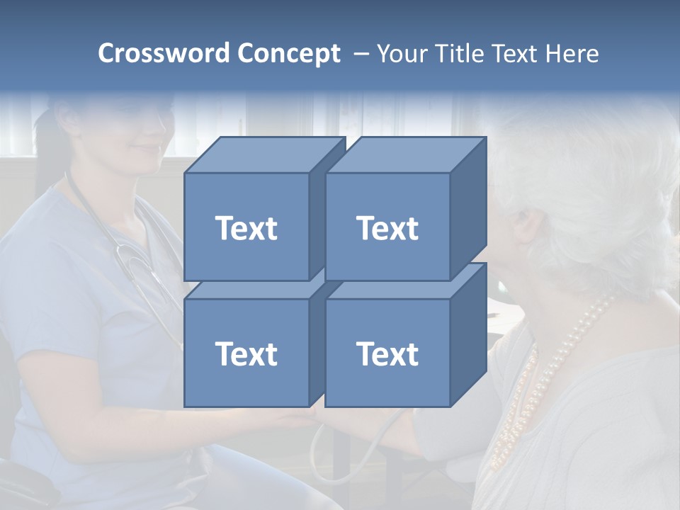 Single Woman Elderly PowerPoint Template