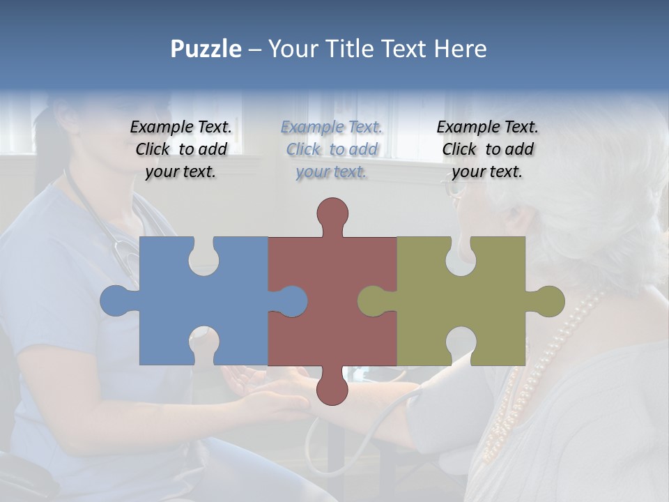 Single Woman Elderly PowerPoint Template