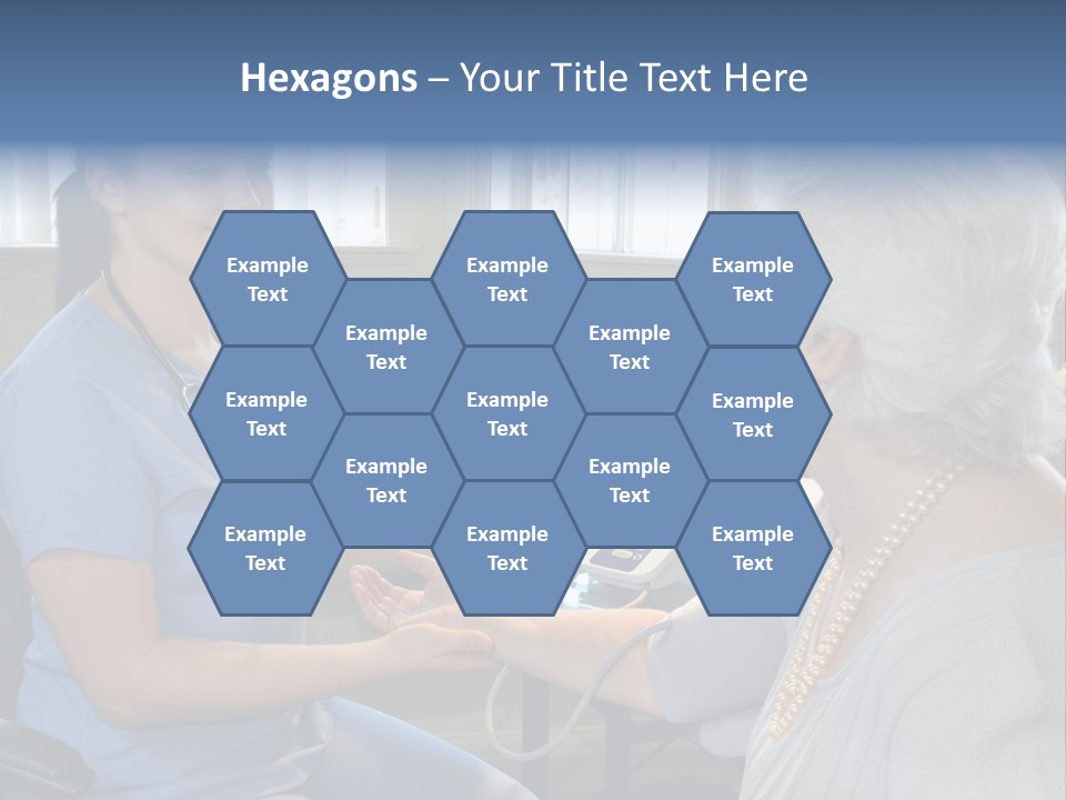 Single Woman Elderly PowerPoint Template