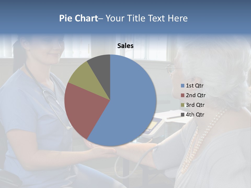 Single Woman Elderly PowerPoint Template