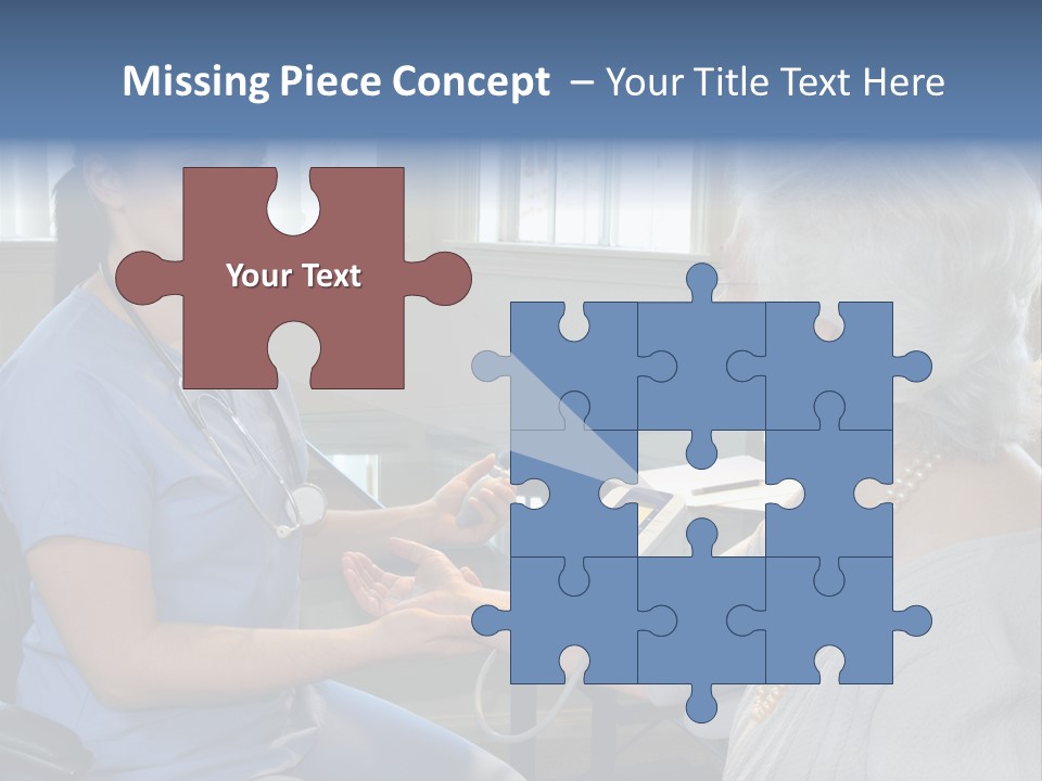 Single Woman Elderly PowerPoint Template